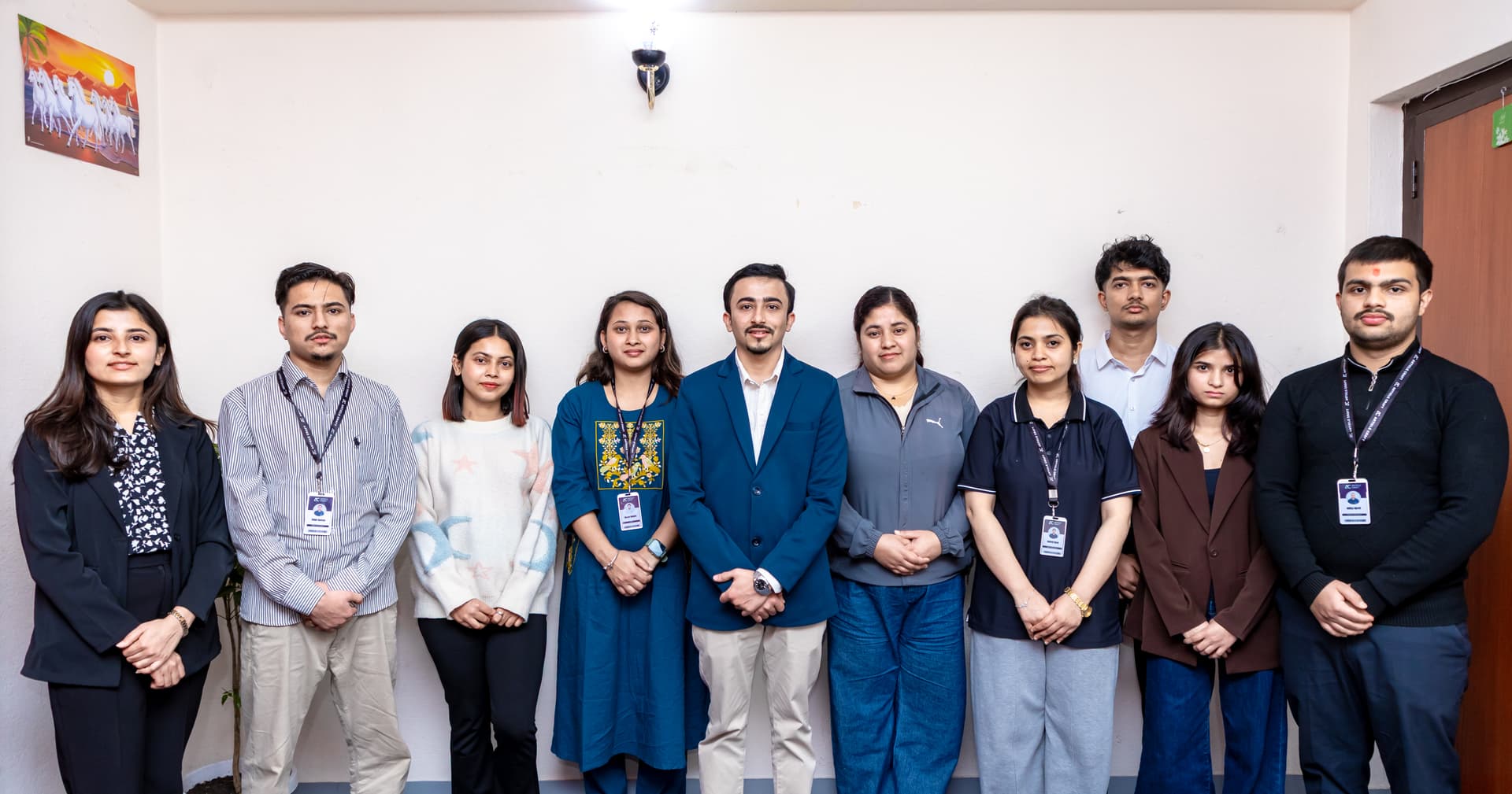 Mijash Poudel's 15-person technology team in Nepal