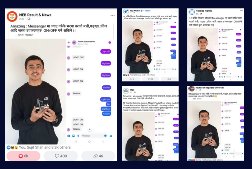 Social Media Coverage of the Project