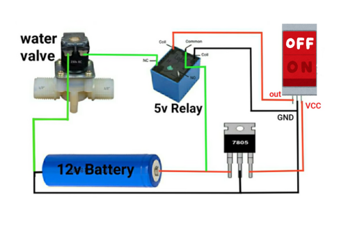 Circuit Diagram for Foot-Controlled Water Tap